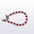 Colorful Beaded Bracelet with Toggle Clasp handmade - Made by Saloly