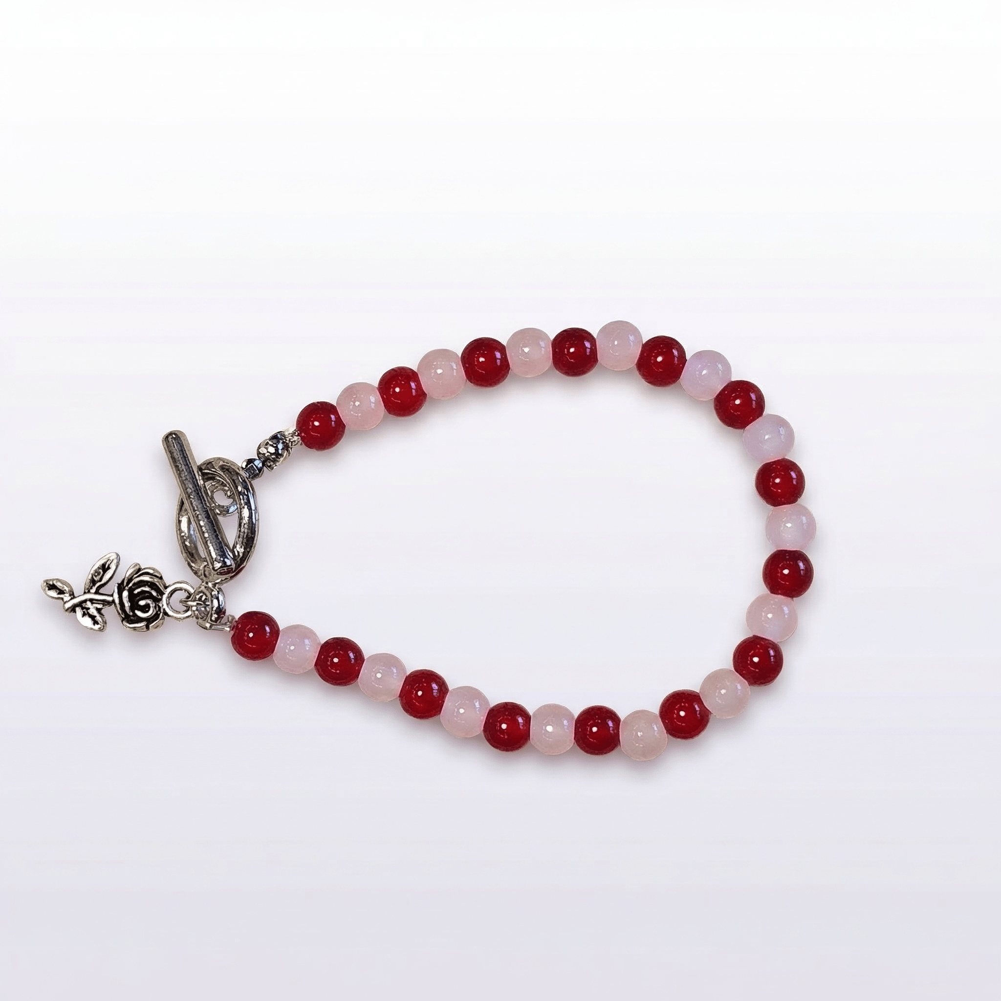 Colorful Beaded Bracelet with Toggle Clasp handmade - Made by Saloly