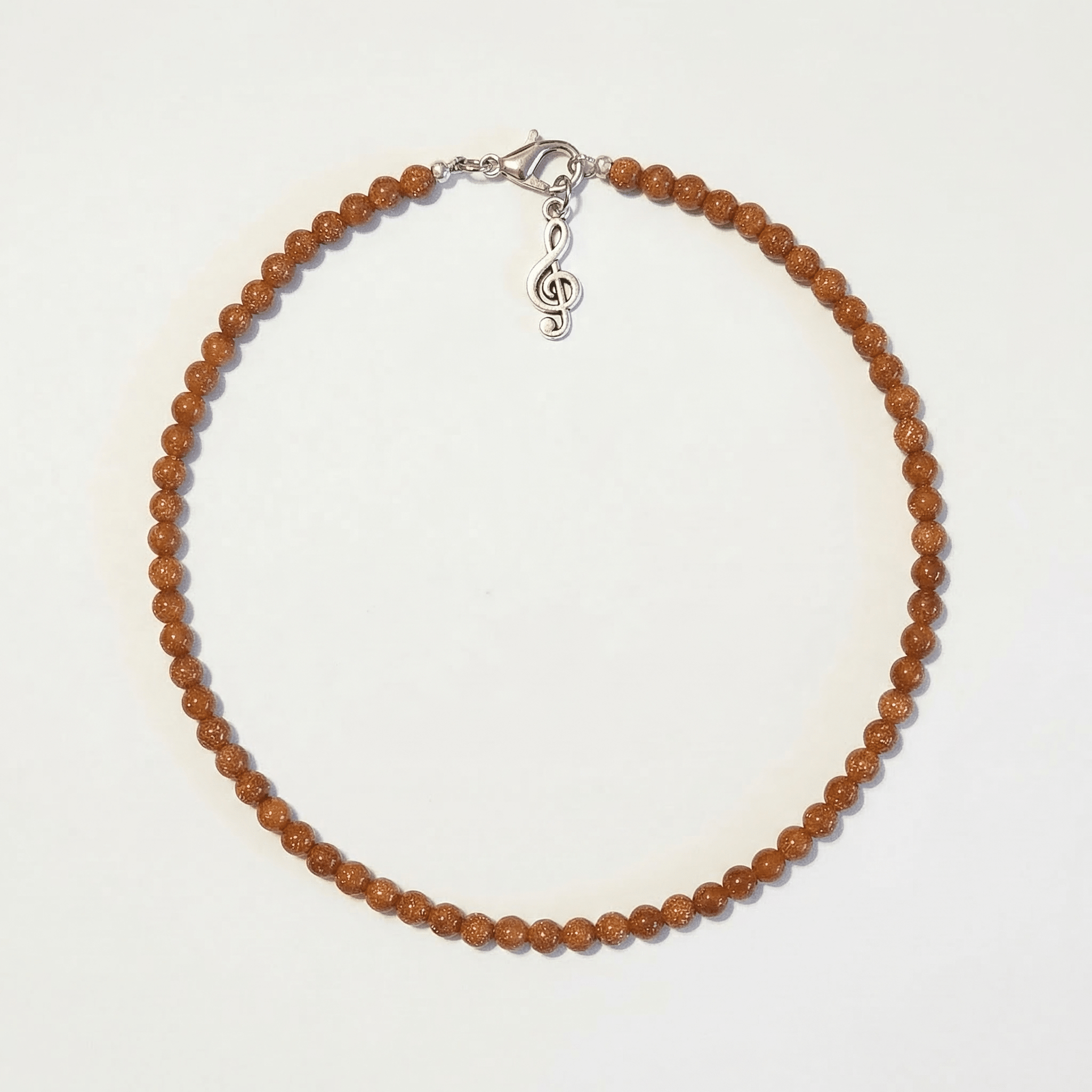 Glass Beaded Necklace handmade - Made by Saloly