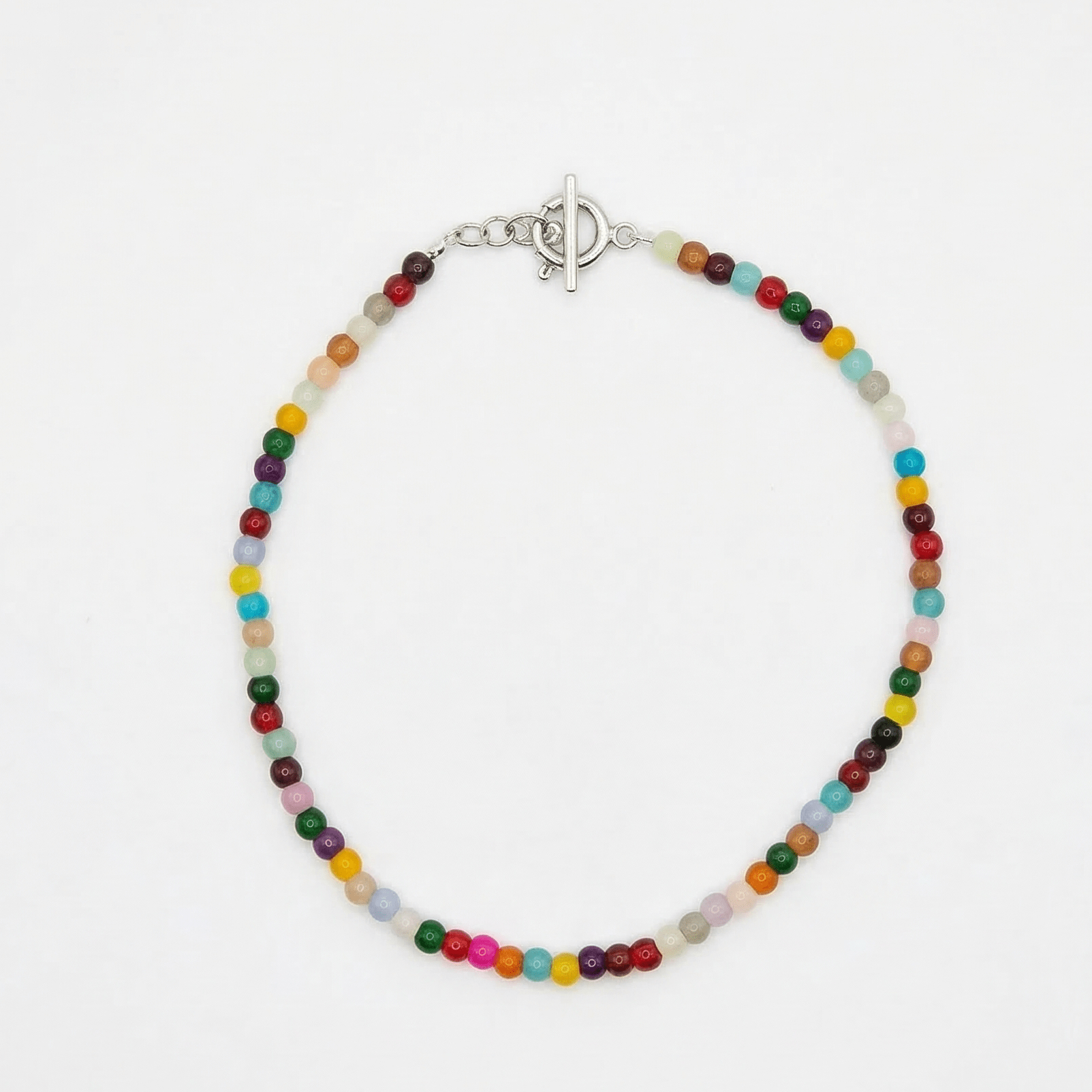 Glass Beaded Necklace handmade - Made by Saloly