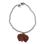 Glitter Orchid Necklace handmade - Made by Saloly