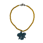 Glitter Orchid Necklace handmade - Made by Saloly