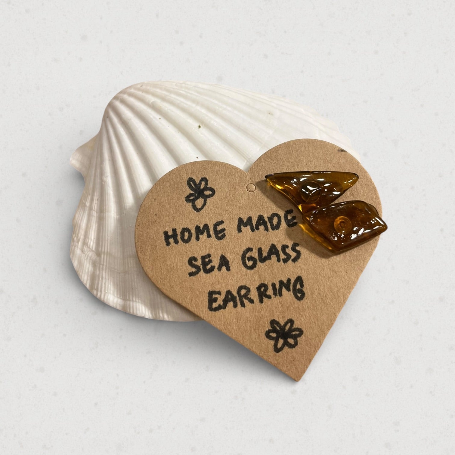 Handmade Sea Glass Earring handmade - Made by Saloly