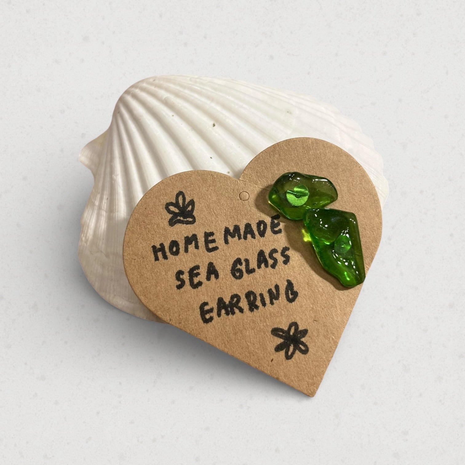 Handmade Sea Glass Earring handmade - Made by Saloly