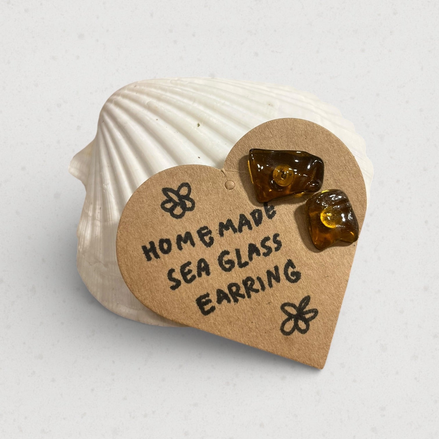 Handmade Sea Glass Earring handmade - Made by Saloly