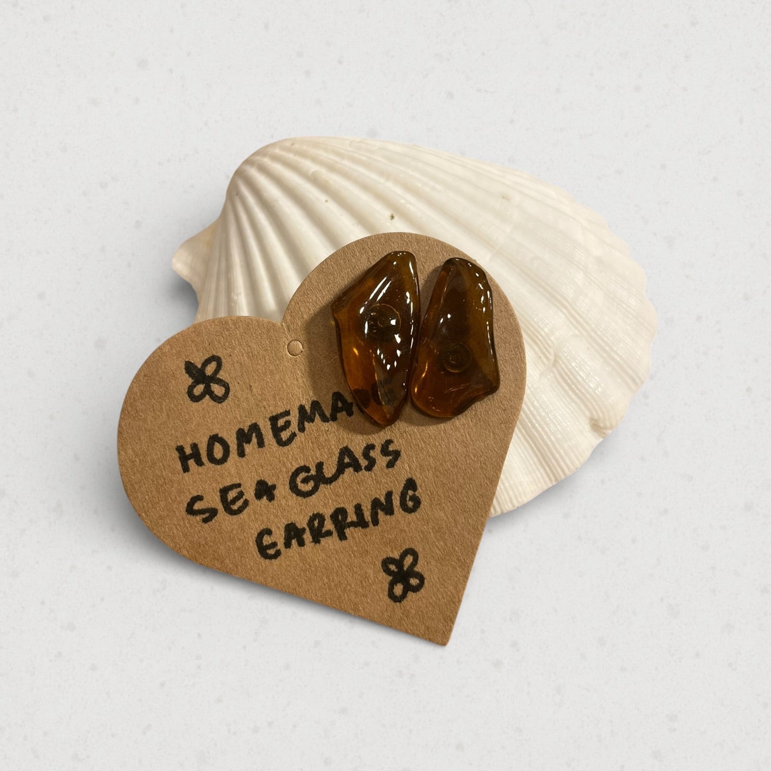 Handmade Sea Glass Earring handmade - Made by Saloly