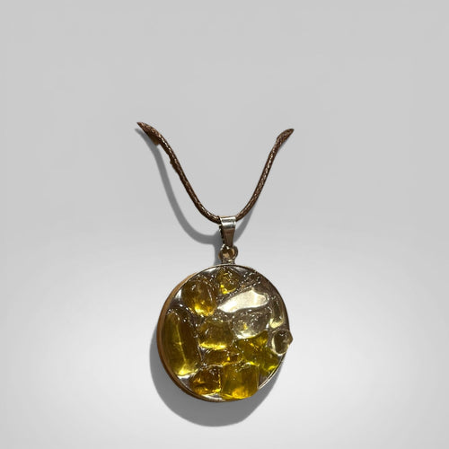 Ornate Seaglass Mosaic Necklace handmade - Made by Saloly