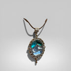 Ornate Seaglass Mosaic Necklace handmade - Made by Saloly