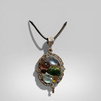 Ornate Seaglass Mosaic Necklace handmade - Made by Saloly