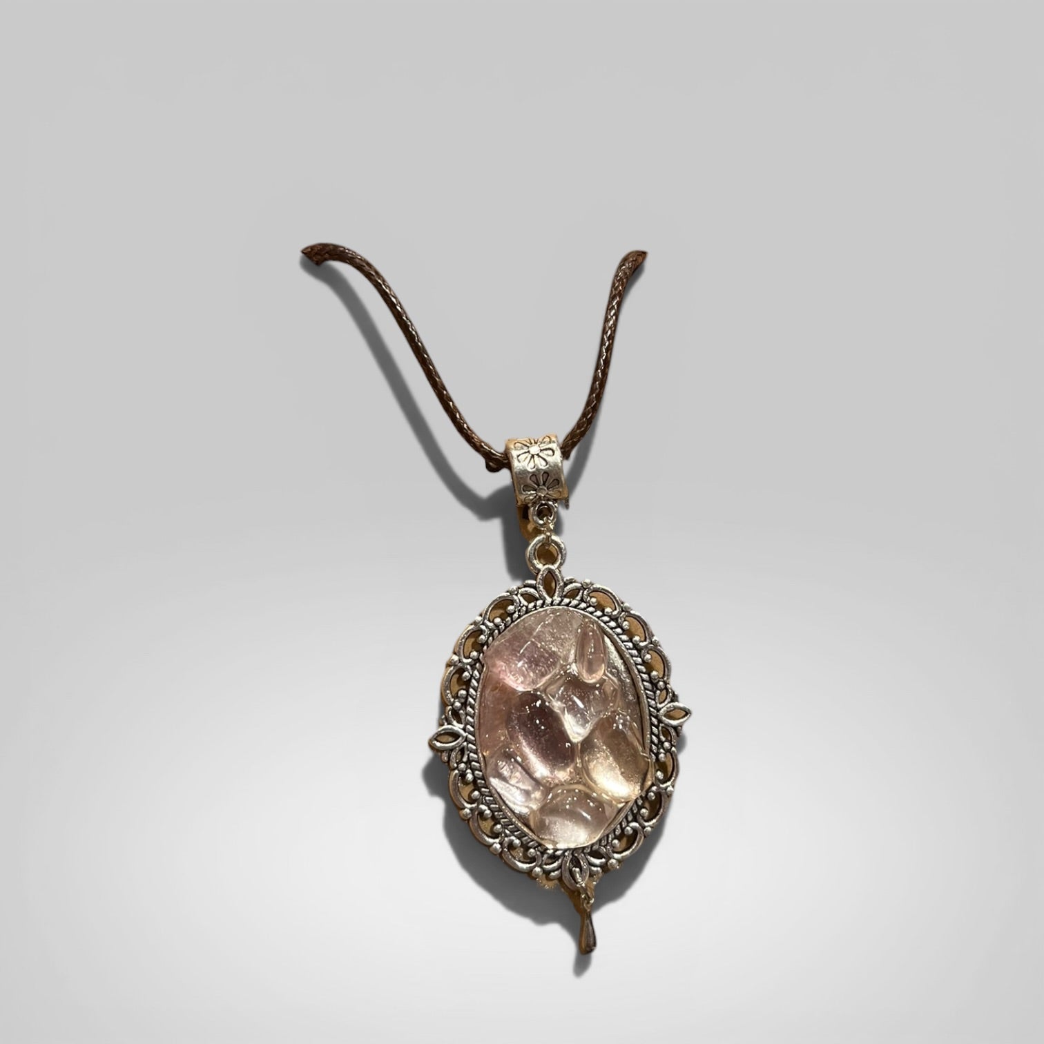 Ornate Seaglass Mosaic Necklace handmade - Made by Saloly