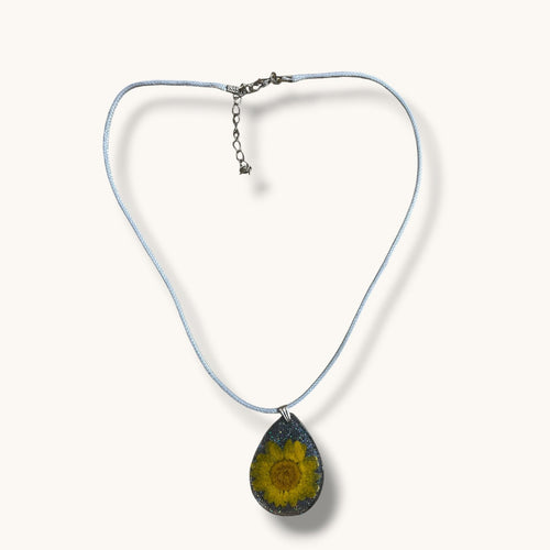 Real Flower in Resin Necklace handmade - Made by Saloly