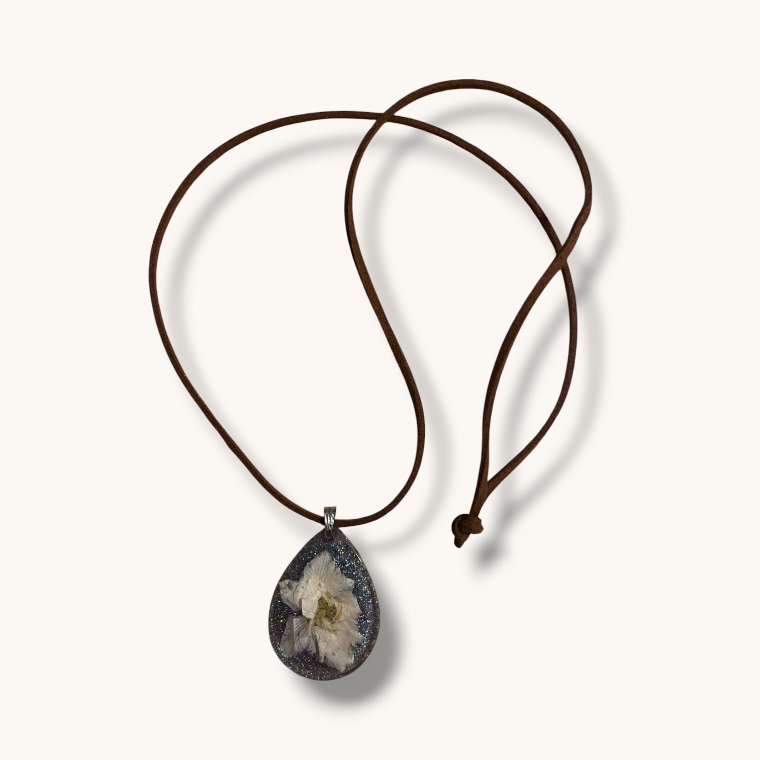 Real Flower in Resin Necklace handmade - Made by Saloly