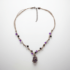 Real Stone With Hippie Necklace handmade - Made by Saloly