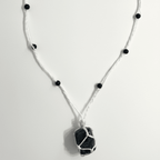 Real Stone With Hippie Necklace handmade - Made by Saloly