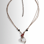 Real Stone With Hippie Necklace handmade - Made by Saloly