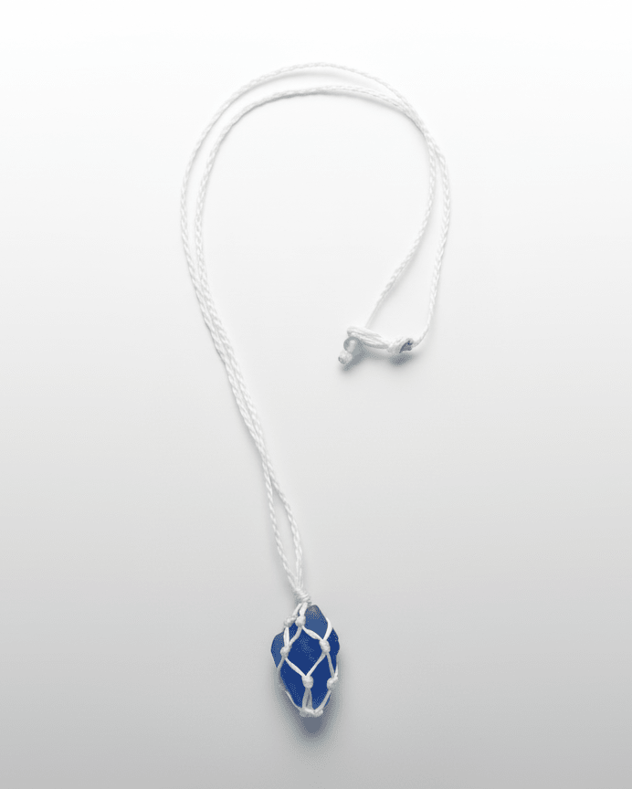 Seaglass With Hippie Necklace handmade - Made by Saloly