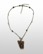 Seaglass With Hippie Necklace handmade - Made by Saloly