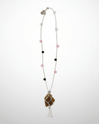 Seaglass With Hippie Necklace handmade - Made by Saloly