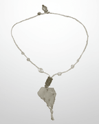 Seaglass With Hippie Necklace handmade - Made by Saloly