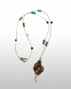 Seaglass With Hippie Necklace handmade - Made by Saloly