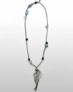 Seaglass With Hippie Necklace handmade - Made by Saloly