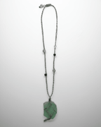 Seaglass With Hippie Necklace handmade - Made by Saloly