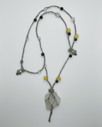 Seaglass With Hippie Necklace handmade - Made by Saloly