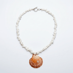 Seashell Beaded Necklace handmade - Made by Saloly