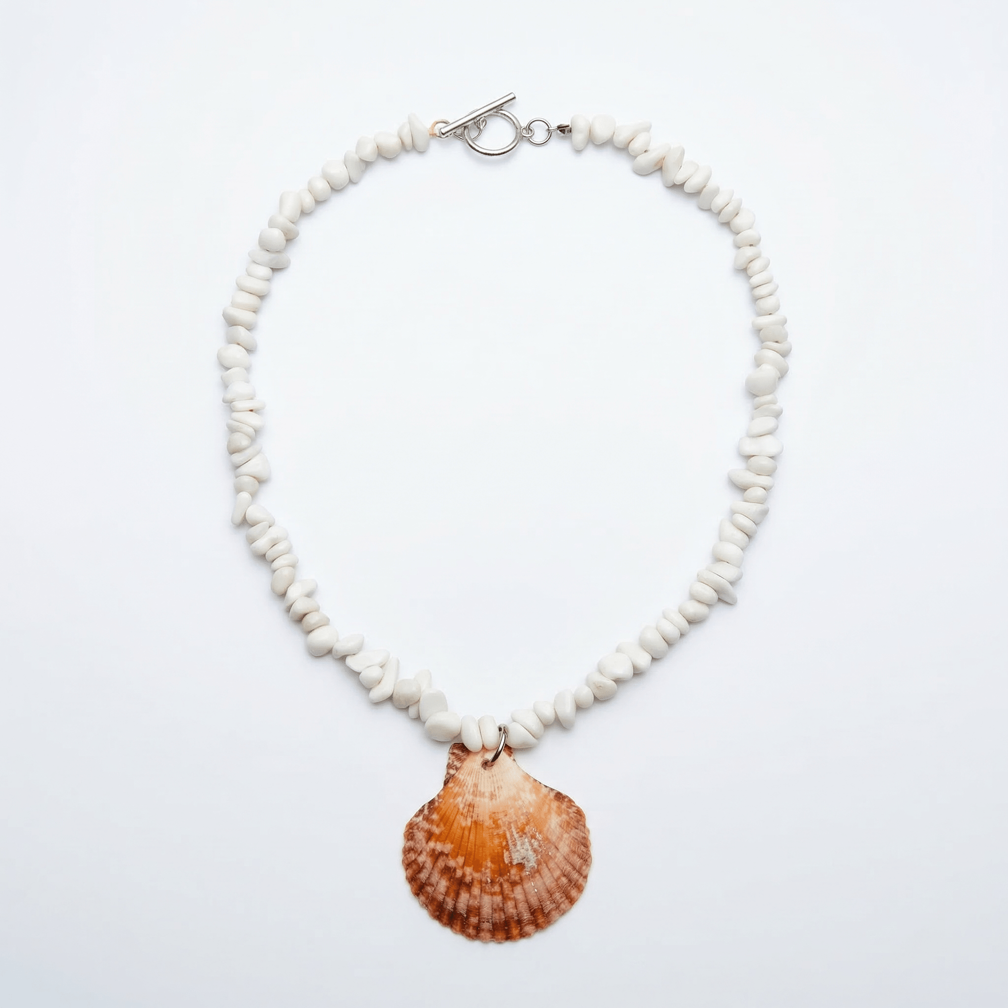 Seashell Beaded Necklace handmade - Made by Saloly