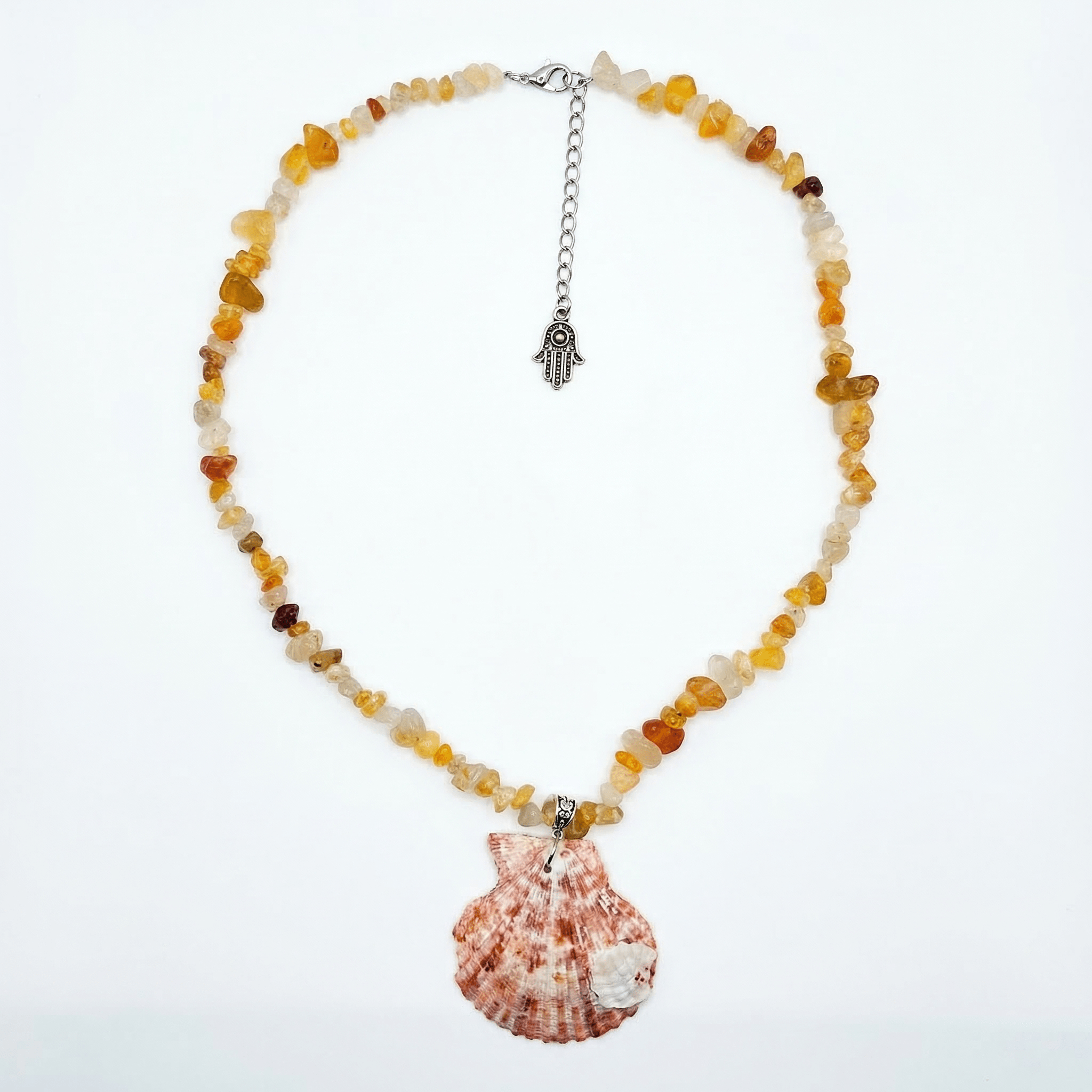 Seashell Beaded Necklace handmade - Made by Saloly