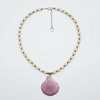 Seashell Beaded Necklace handmade - Made by Saloly