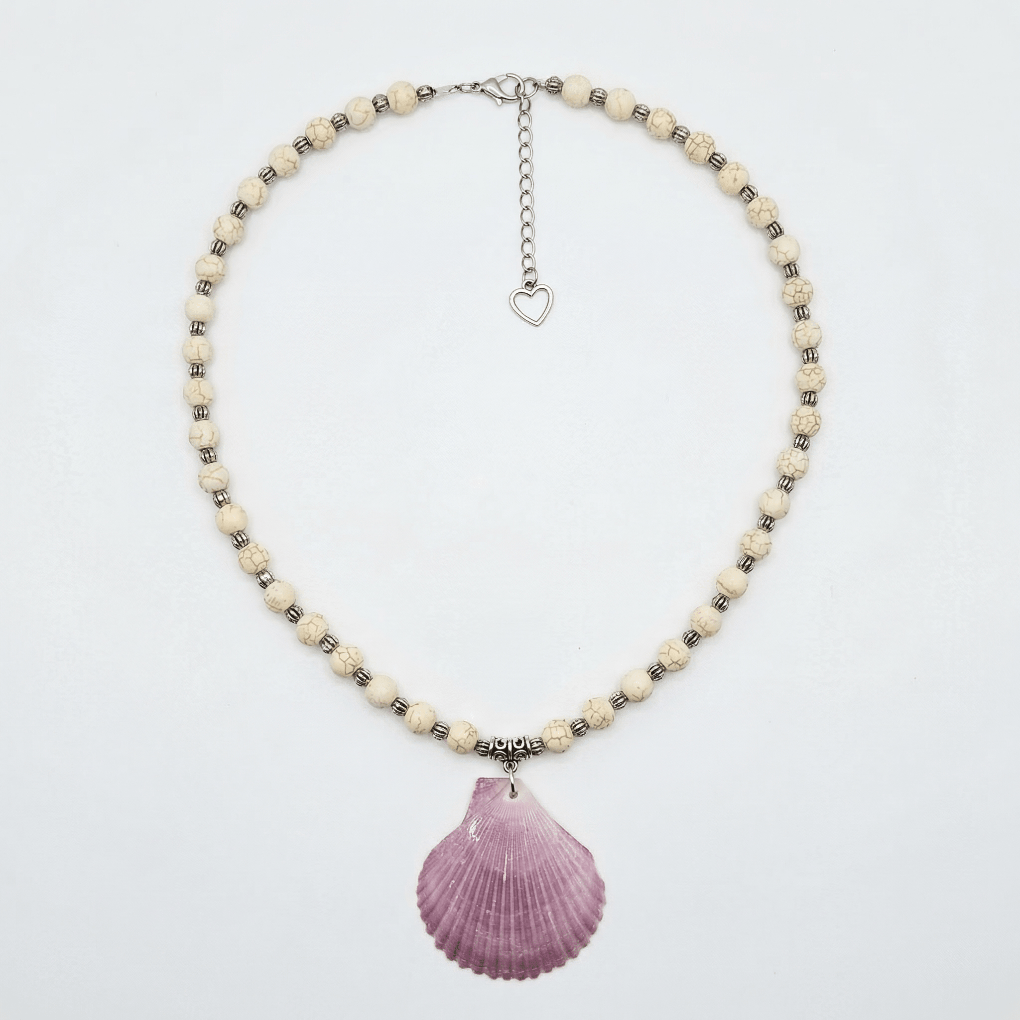 Seashell Beaded Necklace handmade - Made by Saloly