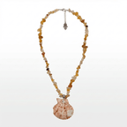 Seashell Beaded Necklace handmade - Made by Saloly
