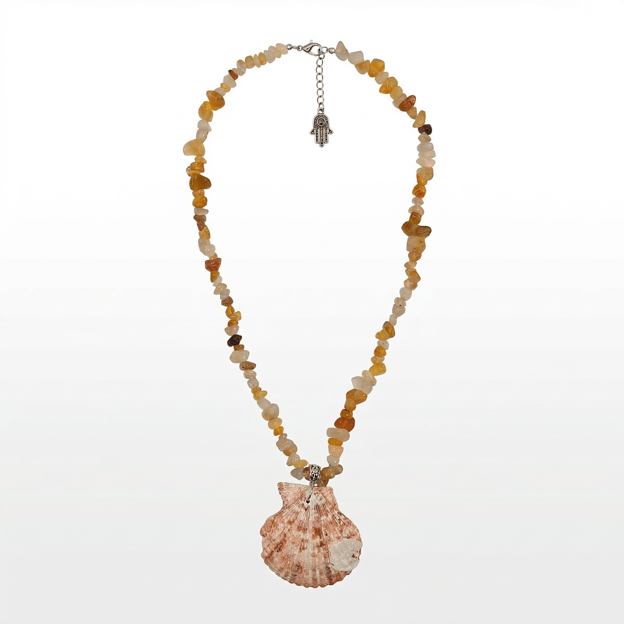 Seashell Beaded Necklace handmade - Made by Saloly