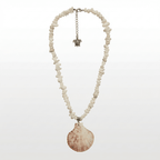 Seashell Beaded Necklace handmade - Made by Saloly