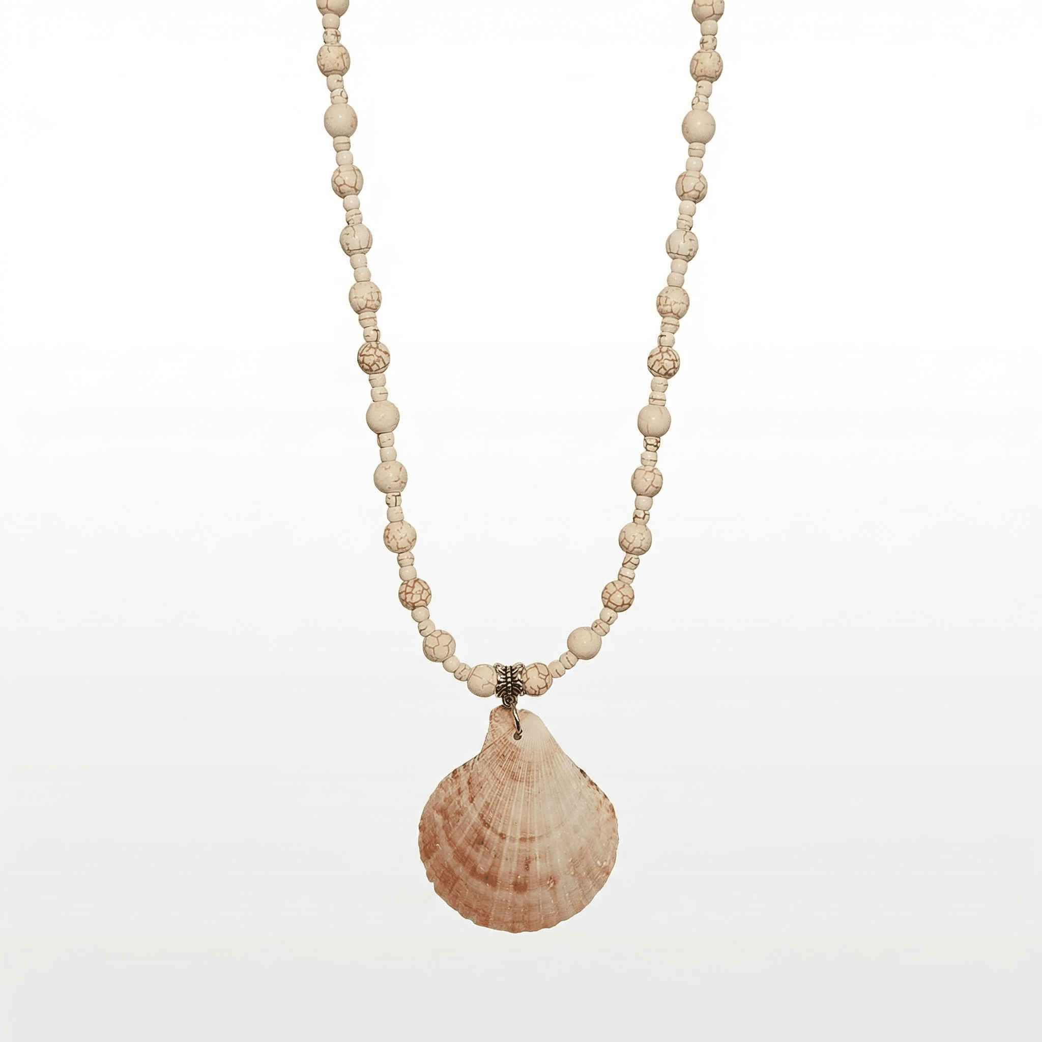 Seashell Beaded Necklace handmade - Made by Saloly
