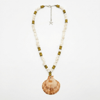 Seashell Beaded Necklace handmade - Made by Saloly