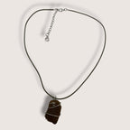 Wire Wrapped Seaglass Pendant Necklace handmade - Made by Saloly