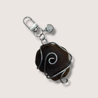 Wire Wrapped Stone Keychain handmade - Made by Saloly
