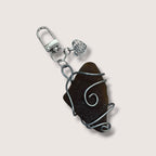 Wire Wrapped Stone Keychain handmade - Made by Saloly