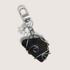 Wire Wrapped Stone Keychain handmade - Made by Saloly