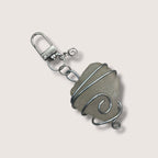 Wire Wrapped Stone Keychain handmade - Made by Saloly